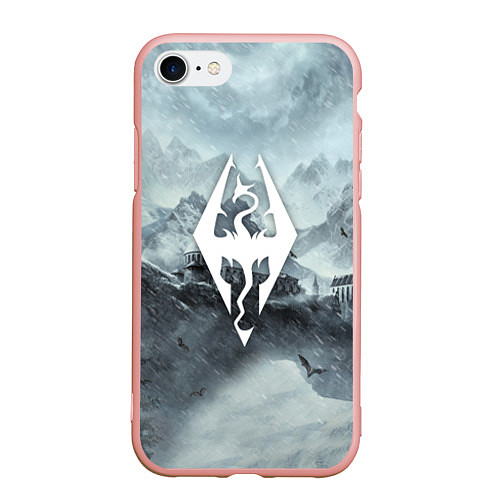 Чехол iPhone 7/8 матовый THE ELDER SCROLLS / 3D-Светло-розовый – фото 1