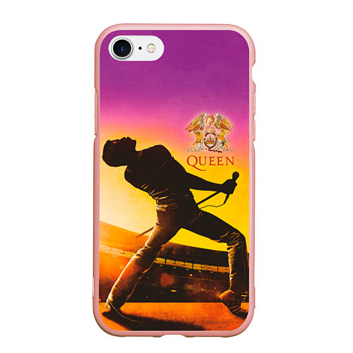 Чехол iPhone 7/8 матовый Queen / 3D-Светло-розовый – фото 1