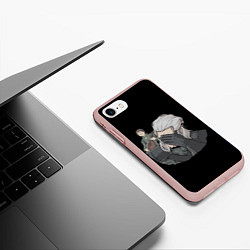 Чехол iPhone 7/8 матовый The Witcher Facepalm, цвет: 3D-светло-розовый — фото 2