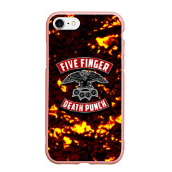 Чехол iPhone 7/8 матовый Five Finger Death Punch, цвет: 3D-светло-розовый