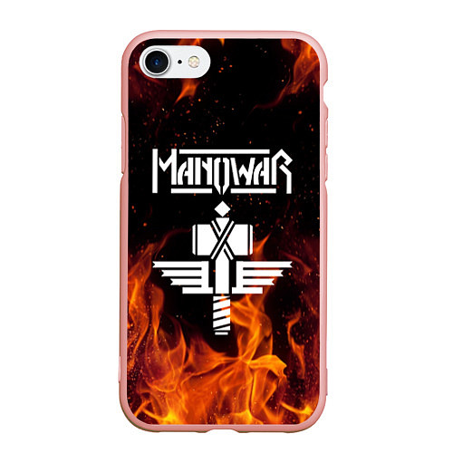 Чехол iPhone 7/8 матовый Manowar / 3D-Светло-розовый – фото 1