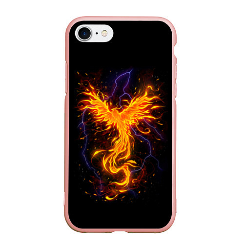 Чехол iPhone 7/8 матовый Phoenix / 3D-Светло-розовый – фото 1