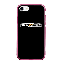 Чехол iPhone 7/8 матовый BRAZZERS, цвет: 3D-малиновый