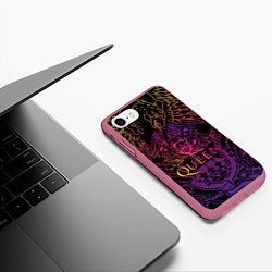 Чехол iPhone 7/8 матовый QUEEN, цвет: 3D-малиновый — фото 2