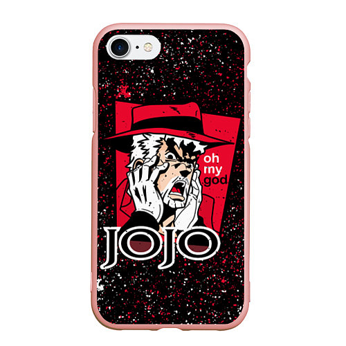 Чехол iPhone 7/8 матовый JoJo Bizarre Adventure / 3D-Светло-розовый – фото 1