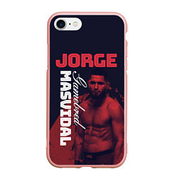 Чехол iPhone 7/8 матовый Jorge Masvidal, цвет: 3D-светло-розовый