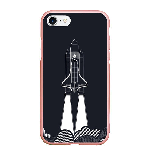 Чехол iPhone 7/8 матовый Полет в никуда / 3D-Светло-розовый – фото 1