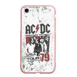 Чехол iPhone 7/8 матовый ACDC, цвет: 3D-светло-розовый