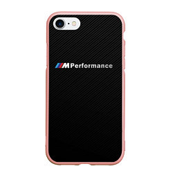 Чехол iPhone 7/8 матовый BMW M PERFORMANCE, цвет: 3D-светло-розовый
