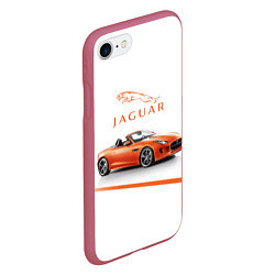 Чехол iPhone 7/8 матовый Jaguar, цвет: 3D-малиновый — фото 2