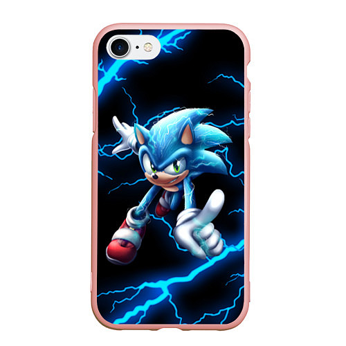 Чехол iPhone 7/8 матовый SONIC / 3D-Светло-розовый – фото 1