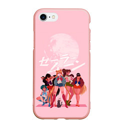 Чехол iPhone 7/8 матовый PINK SAILOR MOON, цвет: 3D-светло-розовый