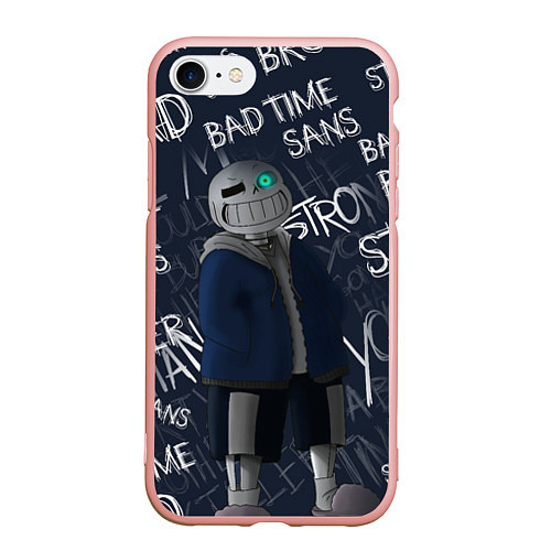 Чехол iPhone 7/8 матовый UNDERTALE / 3D-Светло-розовый – фото 1