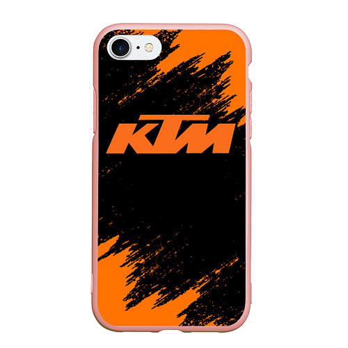 Чехол iPhone 7/8 матовый KTM / 3D-Светло-розовый – фото 1