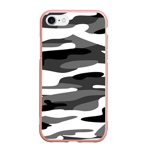 Чехол iPhone 7/8 матовый Камуфляж Sabaton без лого / 3D-Светло-розовый – фото 1