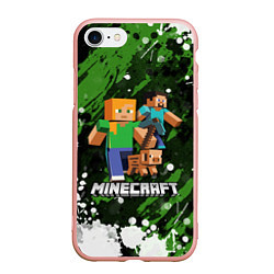 Чехол iPhone 7/8 матовый Minecraft Майнкрафт