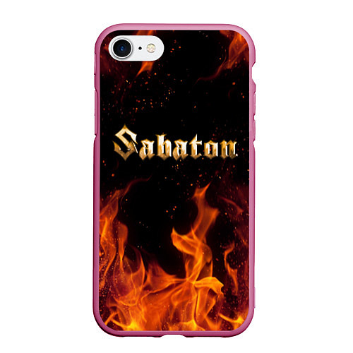 Чехол iPhone 7/8 матовый SABATON / 3D-Малиновый – фото 1