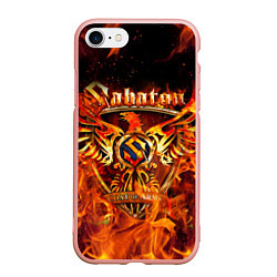 Чехол iPhone 7/8 матовый SABATON, цвет: 3D-светло-розовый