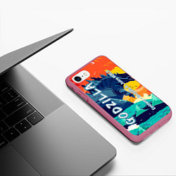 Чехол iPhone 7/8 матовый Eminem и Juice WRLD, цвет: 3D-малиновый — фото 2