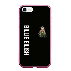 Чехол iPhone 7/8 матовый BILLIE EILISH, цвет: 3D-малиновый