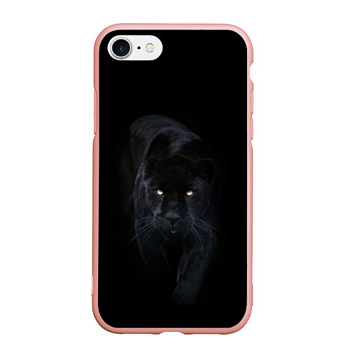 Чехол iPhone 7/8 матовый Пантера / 3D-Светло-розовый – фото 1