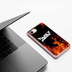 Чехол iPhone 7/8 матовый Black Sabbath, цвет: 3D-светло-розовый — фото 2