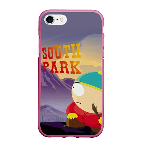 Чехол iPhone 7/8 матовый South Park Картмен / 3D-Малиновый – фото 1