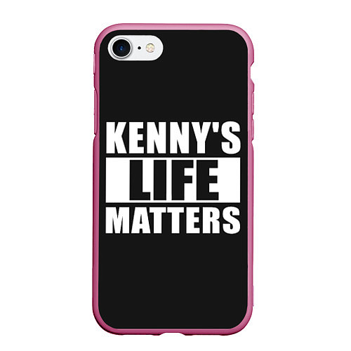 Чехол iPhone 7/8 матовый KENNYS LIFE MATTERS / 3D-Малиновый – фото 1