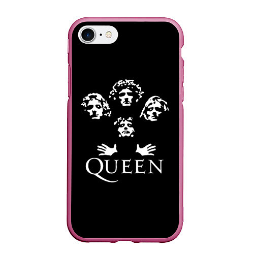 Чехол iPhone 7/8 матовый QUEEN / 3D-Малиновый – фото 1