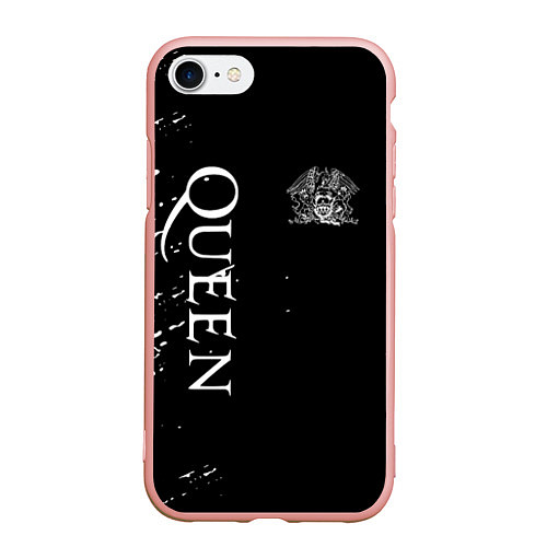 Чехол iPhone 7/8 матовый QUEEN / 3D-Светло-розовый – фото 1