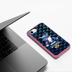 Чехол iPhone 7/8 матовый BRAWL STARS MECHA CROW, цвет: 3D-малиновый — фото 2