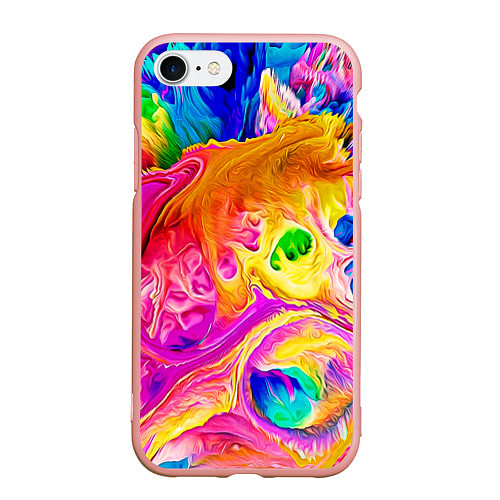 Чехол iPhone 7/8 матовый TIE DYE / 3D-Светло-розовый – фото 1