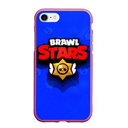 Чехол iPhone 7/8 матовый BRAWL STARS, цвет: 3D-малиновый