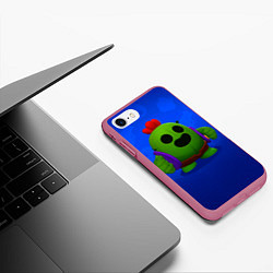 Чехол iPhone 7/8 матовый BRAWL STARS, цвет: 3D-малиновый — фото 2