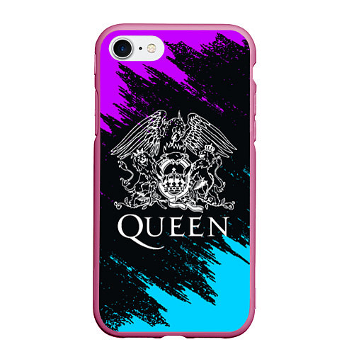 Чехол iPhone 7/8 матовый QUEEN / 3D-Малиновый – фото 1