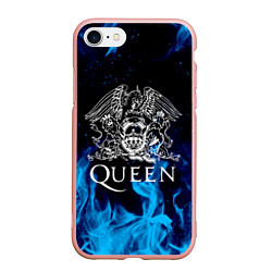 Чехол iPhone 7/8 матовый QUEEN, цвет: 3D-светло-розовый