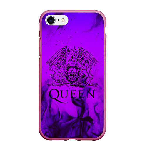 Чехол iPhone 7/8 матовый QUEEN / 3D-Малиновый – фото 1