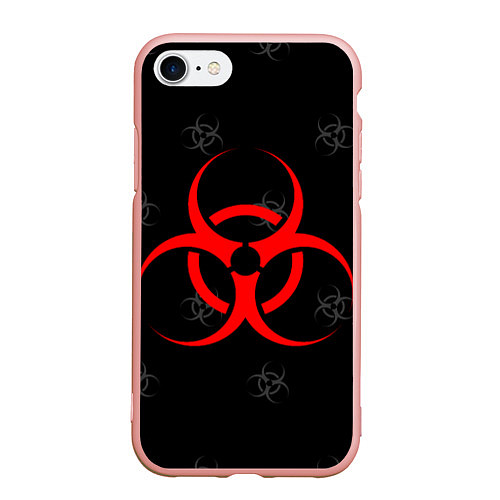 Чехол iPhone 7/8 матовый EPIDEMIC BIOHAZARD / 3D-Светло-розовый – фото 1