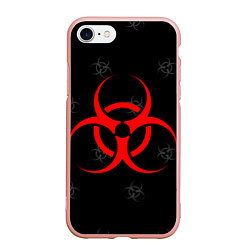 Чехол iPhone 7/8 матовый EPIDEMIC BIOHAZARD, цвет: 3D-светло-розовый