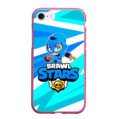 Чехол iPhone 7/8 матовый BRAWL STARS MAX / 3D-Малиновый – фото 1