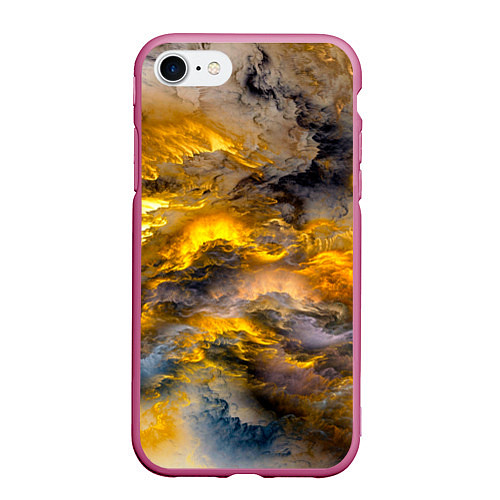Чехол iPhone 7/8 матовый Shine / 3D-Малиновый – фото 1