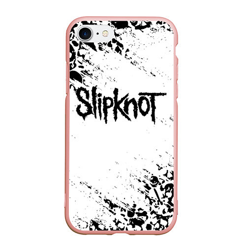 Чехол iPhone 7/8 матовый SLIPKNOT / 3D-Светло-розовый – фото 1