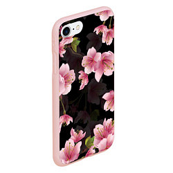 Чехол iPhone 7/8 матовый САКУРА ВИШНЯ, цвет: 3D-светло-розовый — фото 2