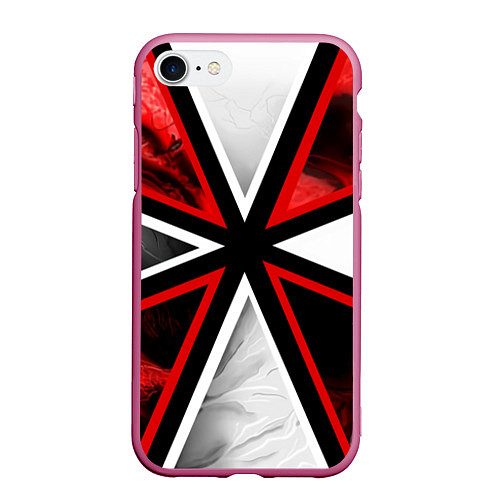 Чехол iPhone 7/8 матовый UMBRELLA CORP / 3D-Малиновый – фото 1