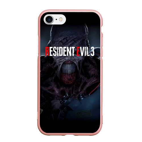 Чехол iPhone 7/8 матовый Resident evil 3 remake / 3D-Светло-розовый – фото 1