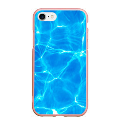 Чехол iPhone 7/8 матовый Вода, цвет: 3D-светло-розовый