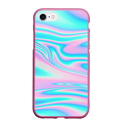 Чехол iPhone 7/8 матовый WAVES, цвет: 3D-малиновый