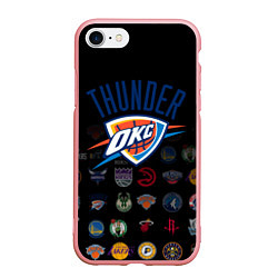Чехол iPhone 7/8 матовый Oklahoma City Thunder 2, цвет: 3D-баблгам