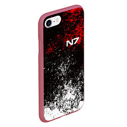 Чехол iPhone 7/8 матовый MASS EFFECT N7, цвет: 3D-малиновый — фото 2