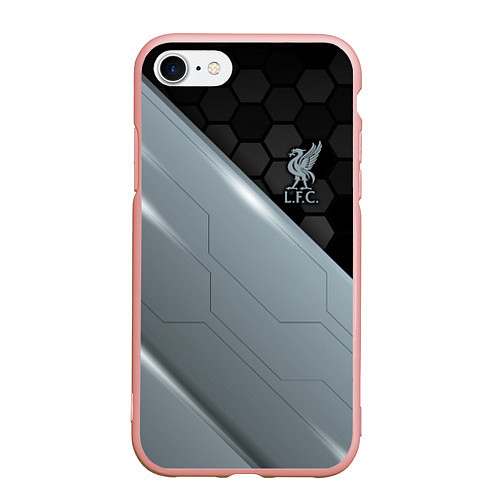 Чехол iPhone 7/8 матовый Liverpool FC / 3D-Светло-розовый – фото 1